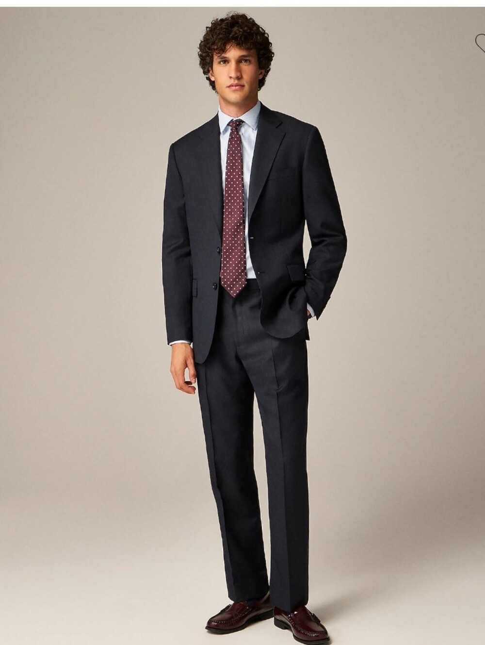 J Crew Crosby Classic-fit suit jacket in Italian worsted wool BZ626  36R Navy